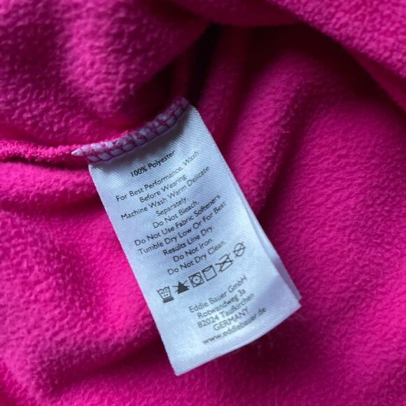 EDDIE BAUER pink 1/4 zip fleece 💗medium💗 - Picture 4 of 10